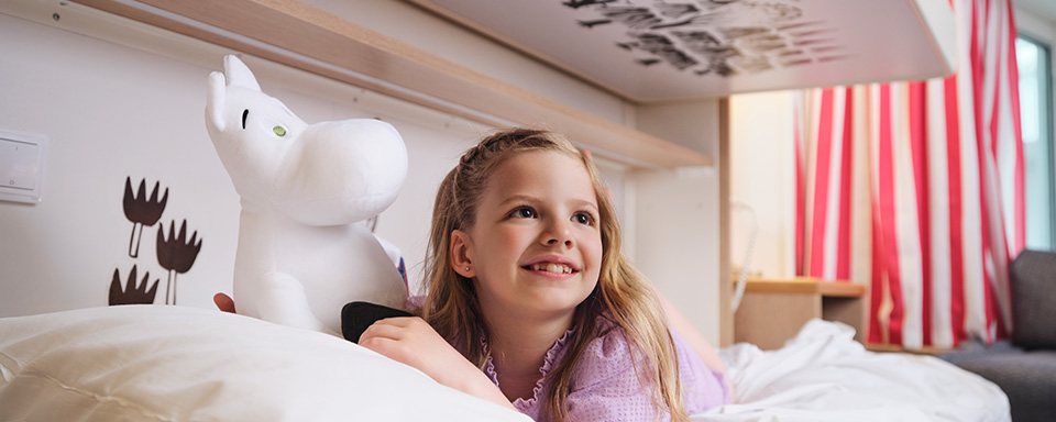 Good night sleep in special Moomin cabin