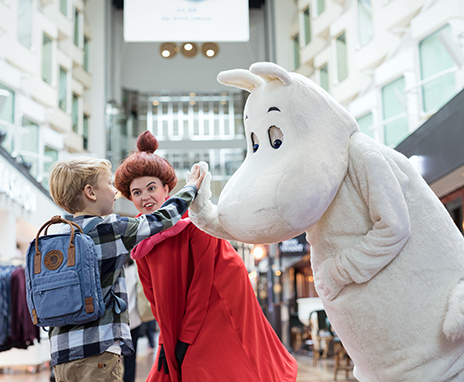 You can meet Moomin and Harry the Seal during weekends and on school holidays